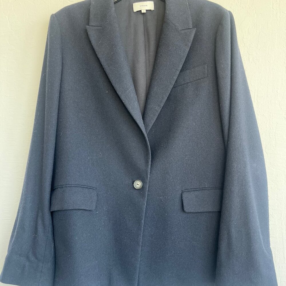 Vince Navy Wool Blazer – Women’s 14 – Classic & Tailored